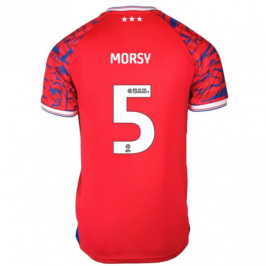 נשים כדורגל סאם מורסי #5 אדום כחול הרחק ג'רזי 2025/26