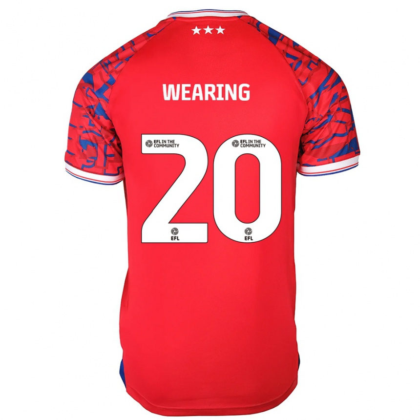 נשים כדורגל מייגן לובשת #20 אדום כחול הרחק ג'רזי 2025/26