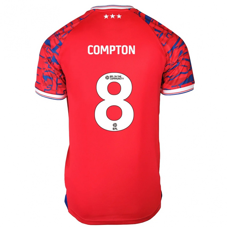 נשים כדורגל Charlie Compton #8 אדום כחול הרחק ג'רזי 2025/26