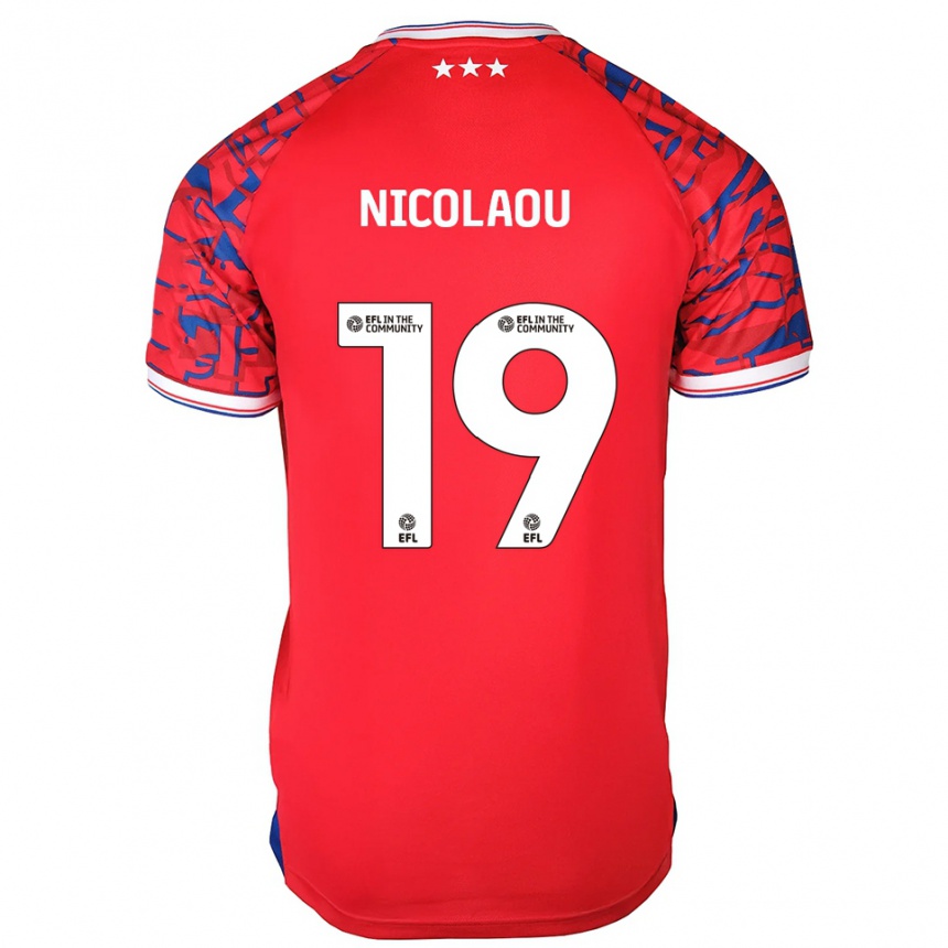 נשים כדורגל שאקיל ניקולאו #19 אדום כחול הרחק ג'רזי 2025/26