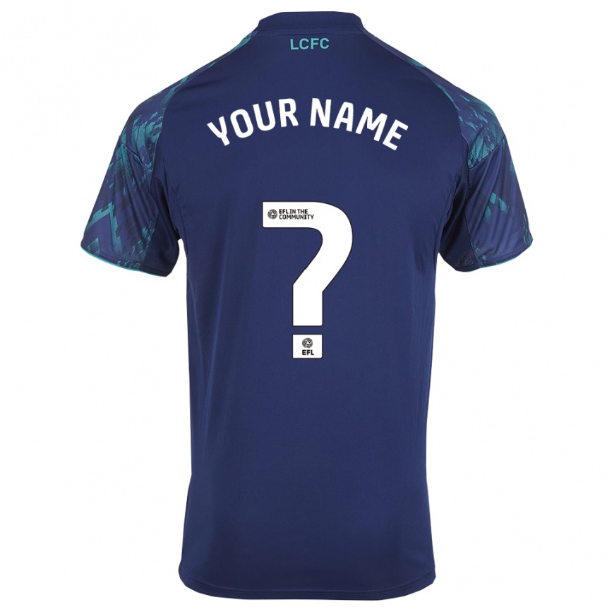 נשים כדורגל השם שלך #0 כחול נייבי ירוק לבן הרחק ג'רזי 2025/26