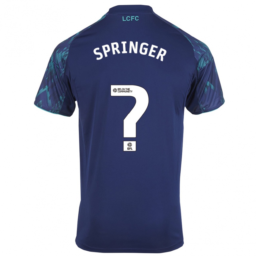 נשים כדורגל ג'הקוואן שפרינגר #0 כחול נייבי ירוק לבן הרחק ג'רזי 2025/26