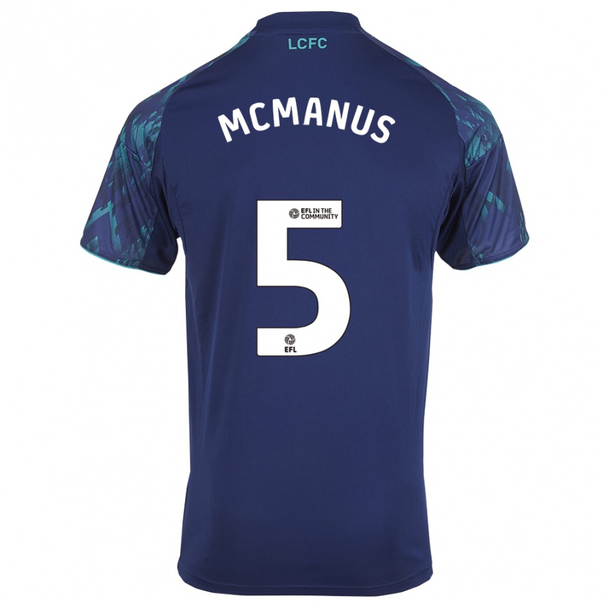 נשים כדורגל אבי מקמנוס #5 כחול נייבי ירוק לבן הרחק ג'רזי 2025/26