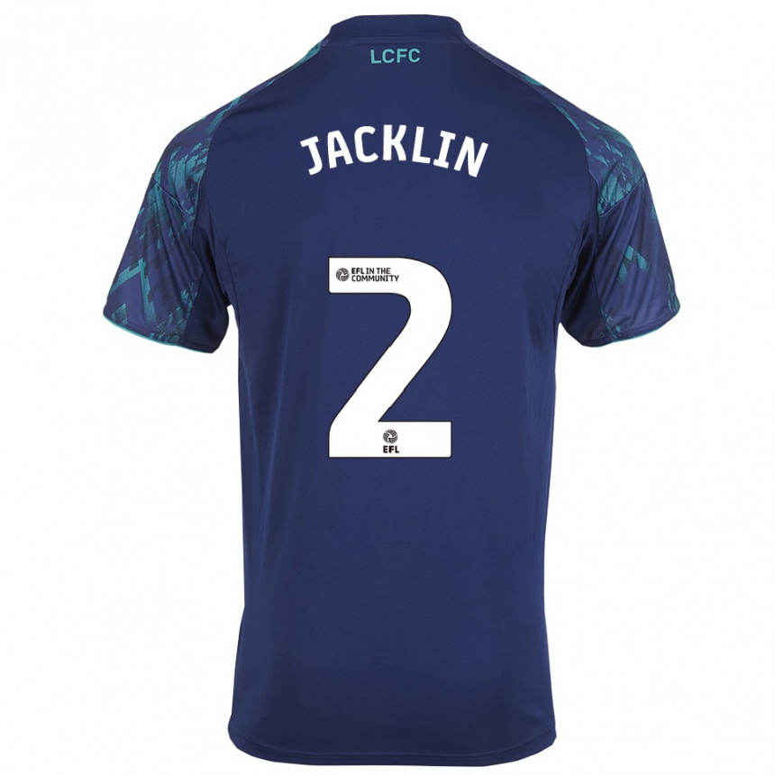 נשים כדורגל Harry Jacklin #2 כחול נייבי ירוק לבן הרחק ג'רזי 2025/26