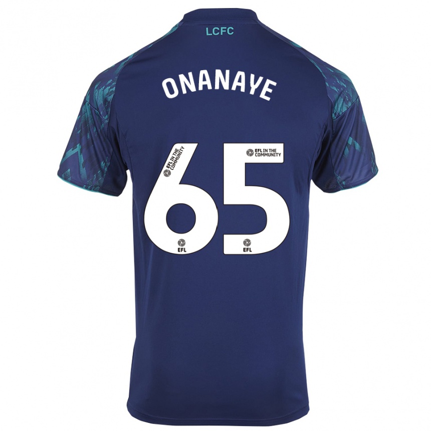 נשים כדורגל טובי אונאנה #65 כחול נייבי ירוק לבן הרחק ג'רזי 2025/26