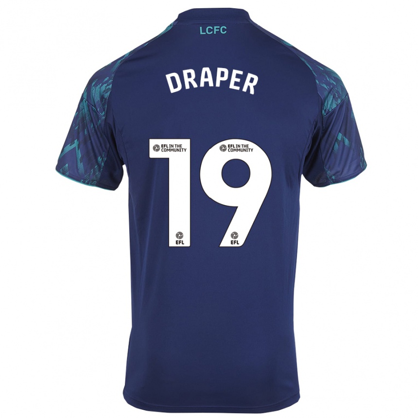 נשים כדורגל דני דרייפר #19 כחול נייבי ירוק לבן הרחק ג'רזי 2025/26