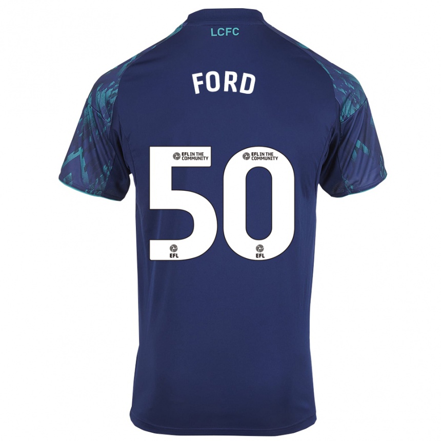 נשים כדורגל הארווי גודסמרק-פורד #50 כחול נייבי ירוק לבן הרחק ג'רזי 2025/26