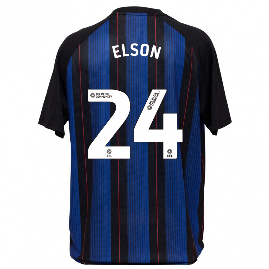 נשים כדורגל קאסי אלסון #24 כחול שחור הרחק ג'רזי 2025/26