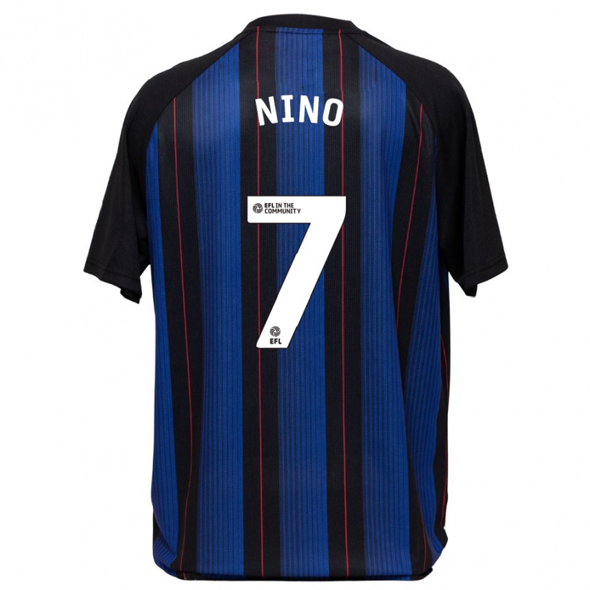 נשים כדורגל Collins Nino #7 כחול שחור הרחק ג'רזי 2025/26