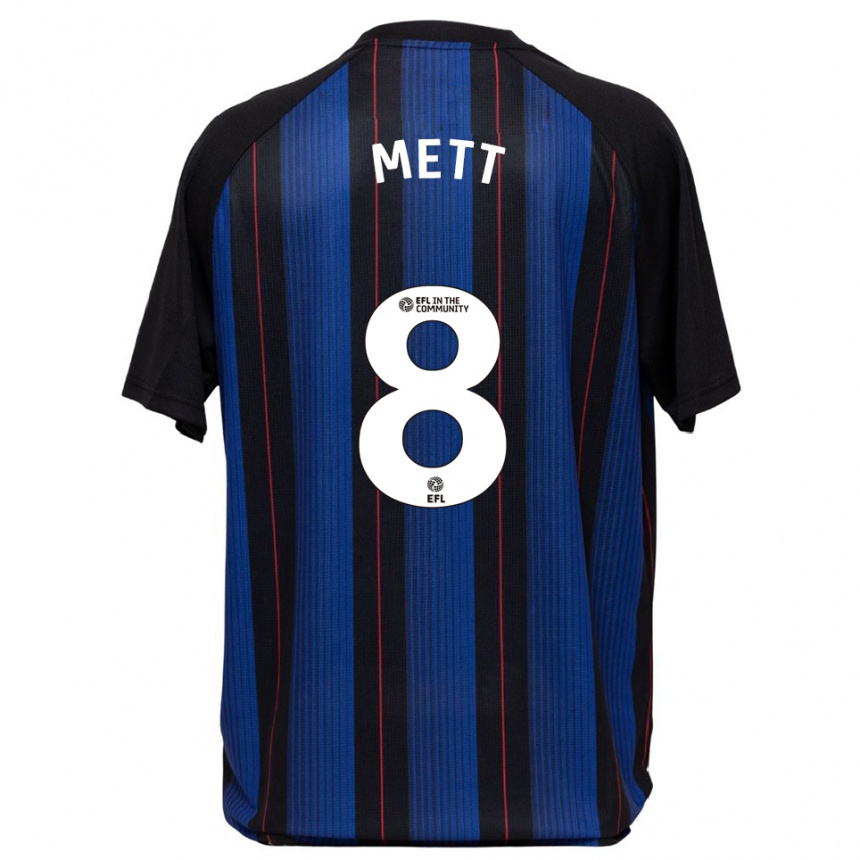 נשים כדורגל ג'סיקה מט #8 כחול שחור הרחק ג'רזי 2025/26