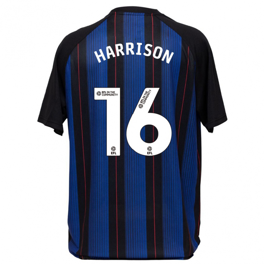 נשים כדורגל לוקאס הריסון #16 כחול שחור הרחק ג'רזי 2025/26