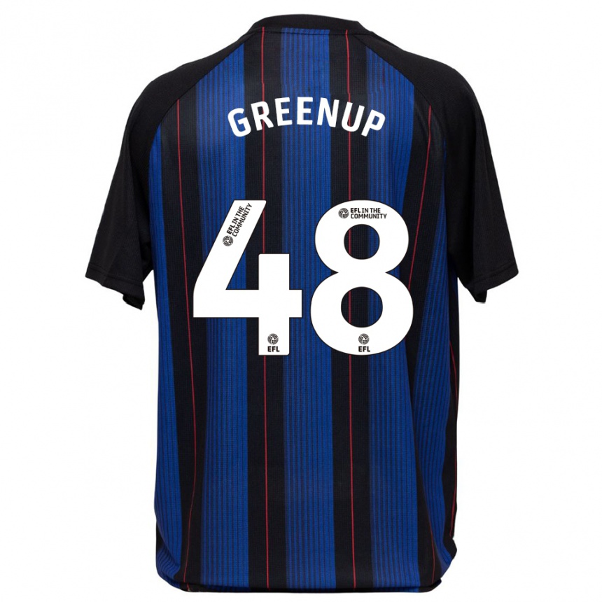 נשים כדורגל Isaac Greenup #48 כחול שחור הרחק ג'רזי 2025/26