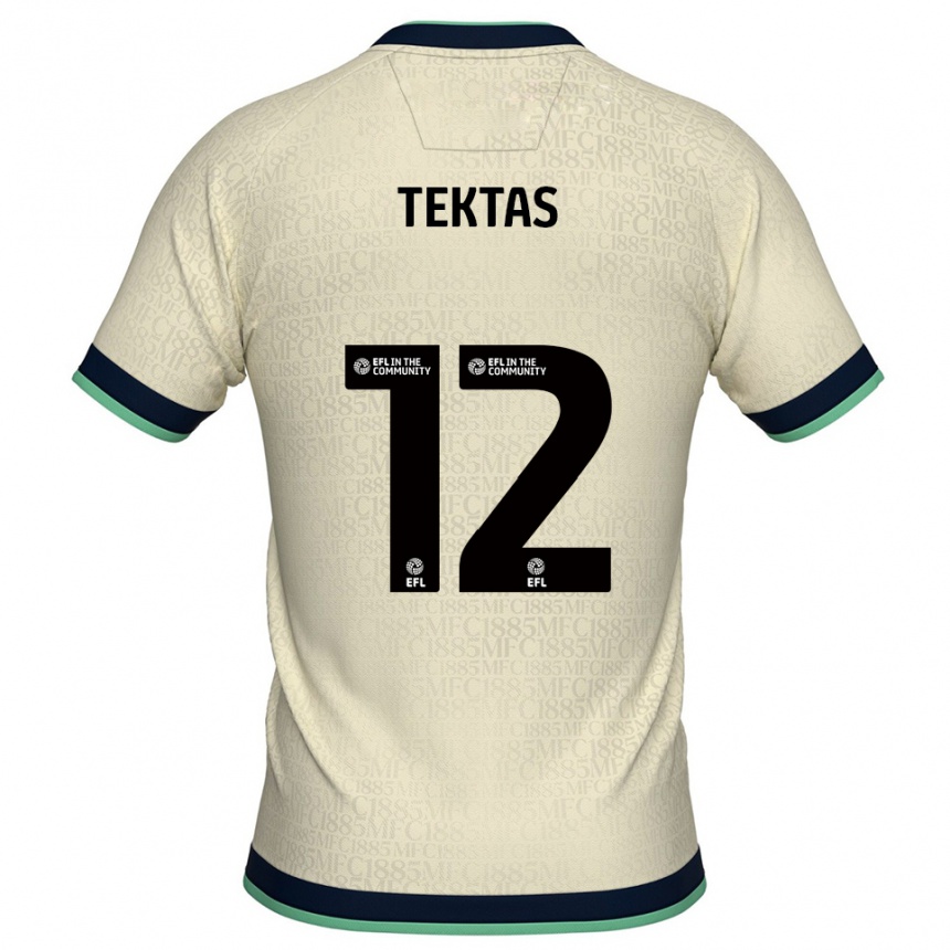 נשים כדורגל Jayden Tektas #12 שמפניה כחול נייבי הרחק ג'רזי 2025/26