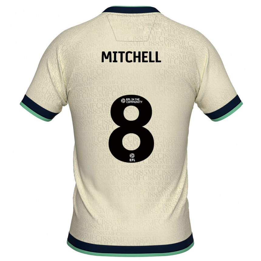 נשים כדורגל Billy Mitchell #8 שמפניה כחול נייבי הרחק ג'רזי 2025/26