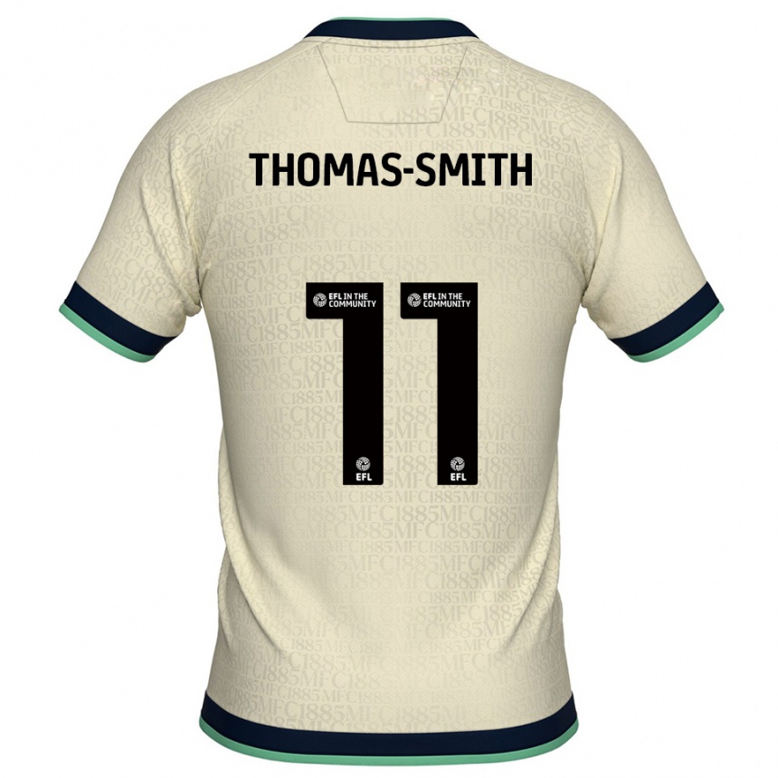 נשים כדורגל Jaydon Thomas-Smith #11 שמפניה כחול נייבי הרחק ג'רזי 2025/26