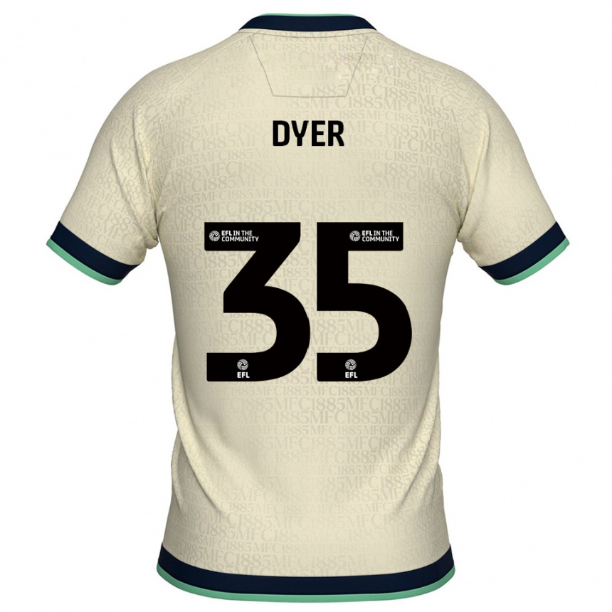 נשים כדורגל Jet Dyer #35 שמפניה כחול נייבי הרחק ג'רזי 2025/26