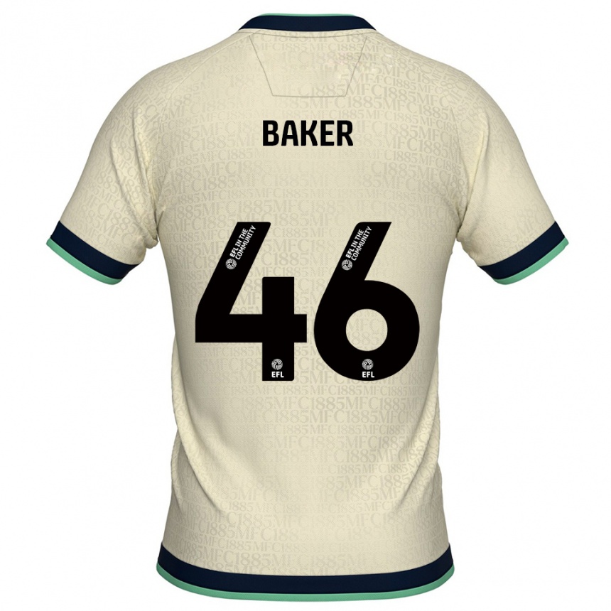 נשים כדורגל Frankie Baker #46 שמפניה כחול נייבי הרחק ג'רזי 2025/26