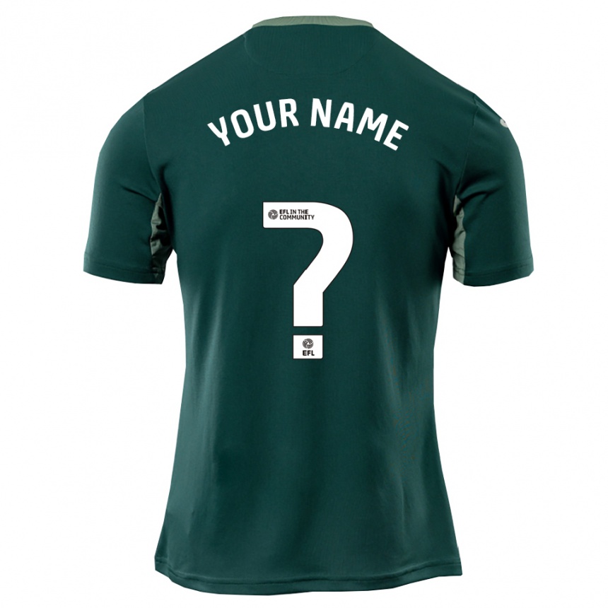 נשים כדורגל השם שלך #0 ירוק לבן סגול הרחק ג'רזי 2025/26