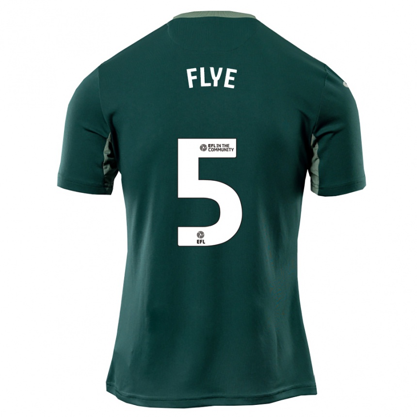 נשים כדורגל Ceri Flye #5 ירוק לבן סגול הרחק ג'רזי 2025/26