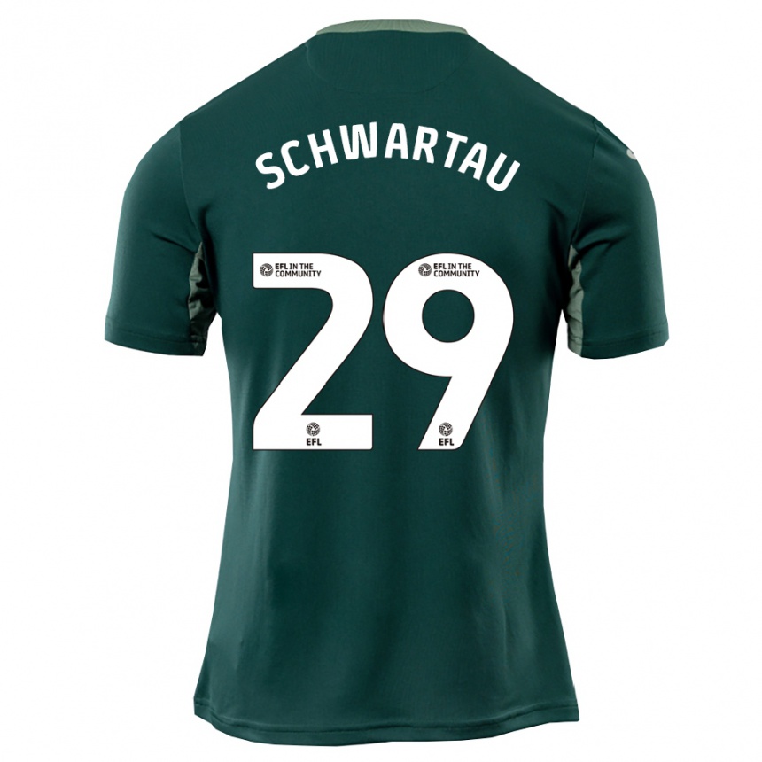 נשים כדורגל אוסקר שוורטאו #29 ירוק לבן סגול הרחק ג'רזי 2025/26