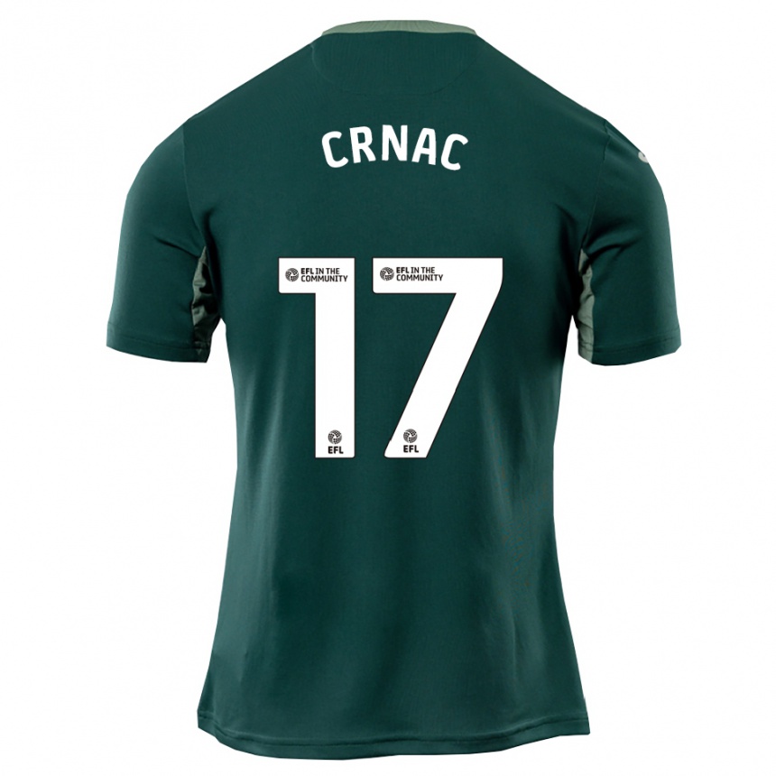 נשים כדורגל Ante Crnac #17 ירוק לבן סגול הרחק ג'רזי 2025/26