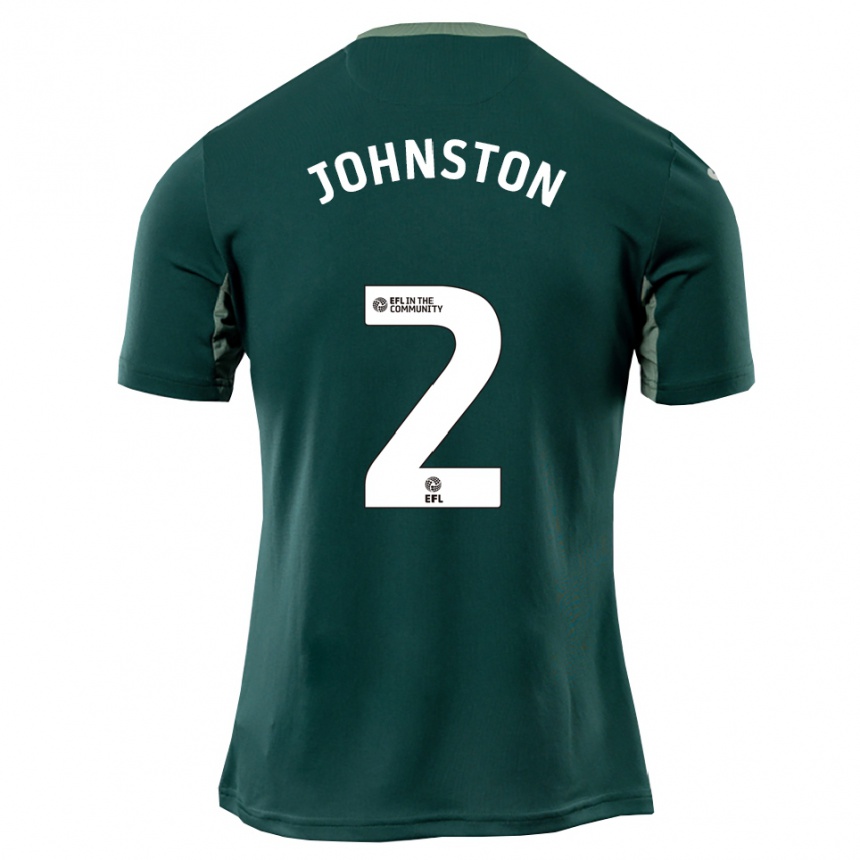 נשים כדורגל Chardonnay Johnston #2 ירוק לבן סגול הרחק ג'רזי 2025/26