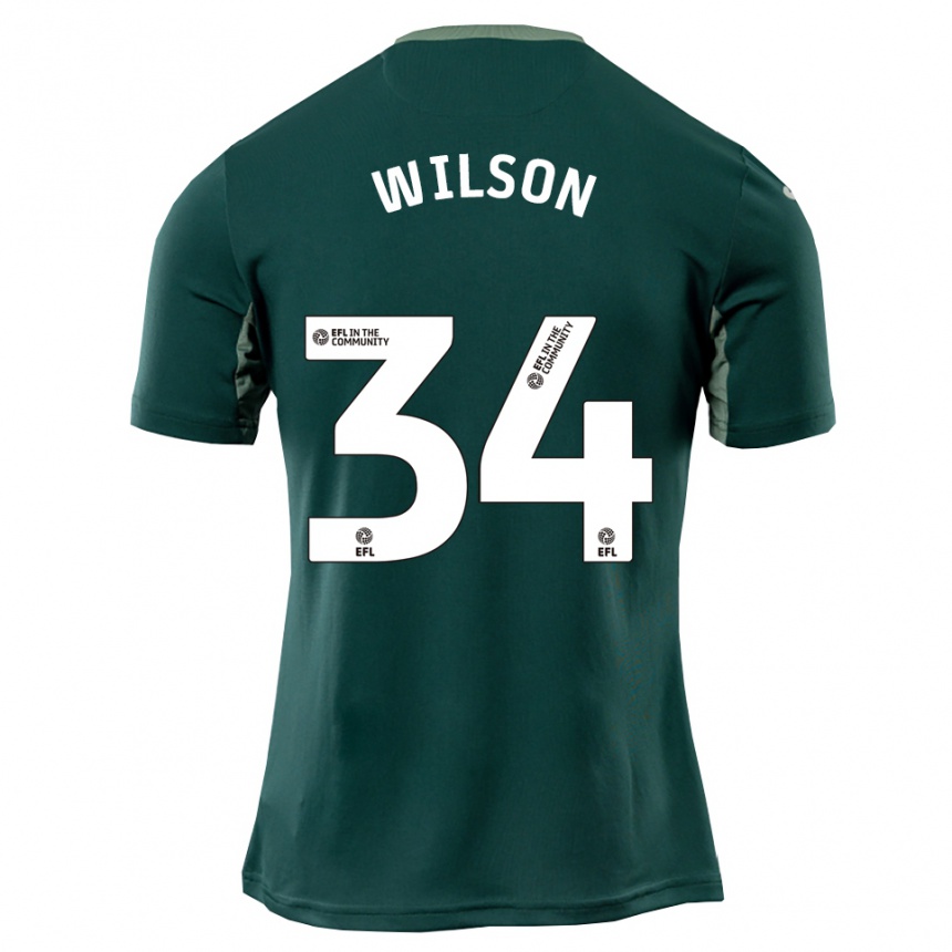 נשים כדורגל Drew Wilson #34 ירוק לבן סגול הרחק ג'רזי 2025/26