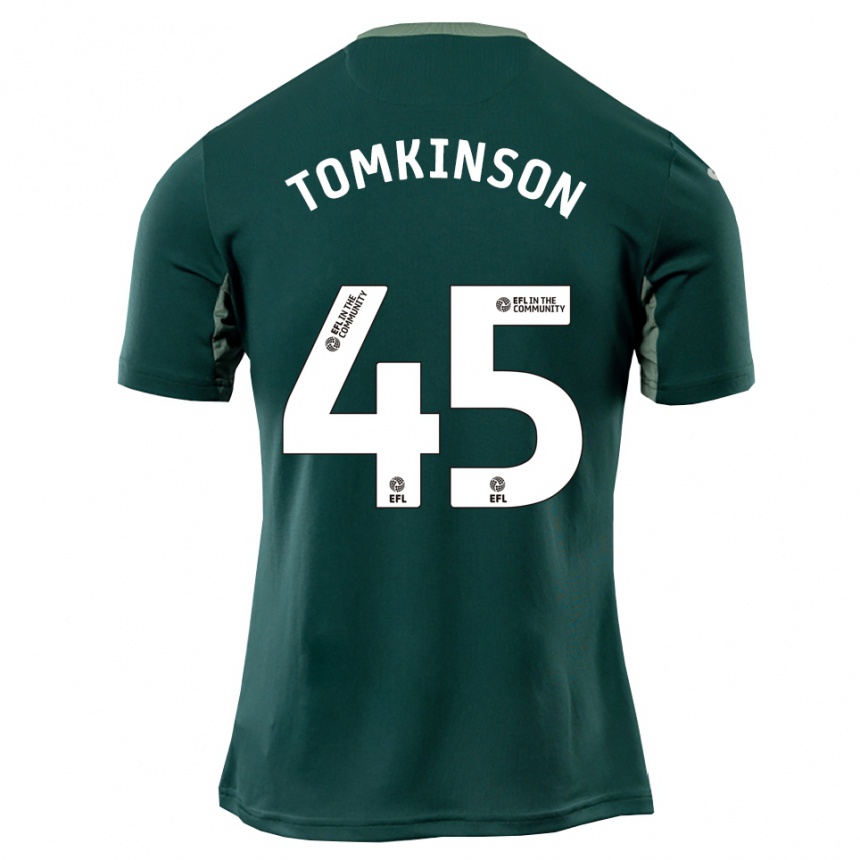 נשים כדורגל ג'ונתן תומקינסון #45 ירוק לבן סגול הרחק ג'רזי 2025/26