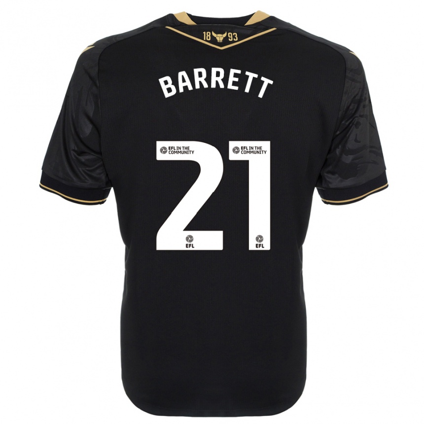 נשים כדורגל Nicole Barrett #21 שחור זהב הרחק ג'רזי 2025/26