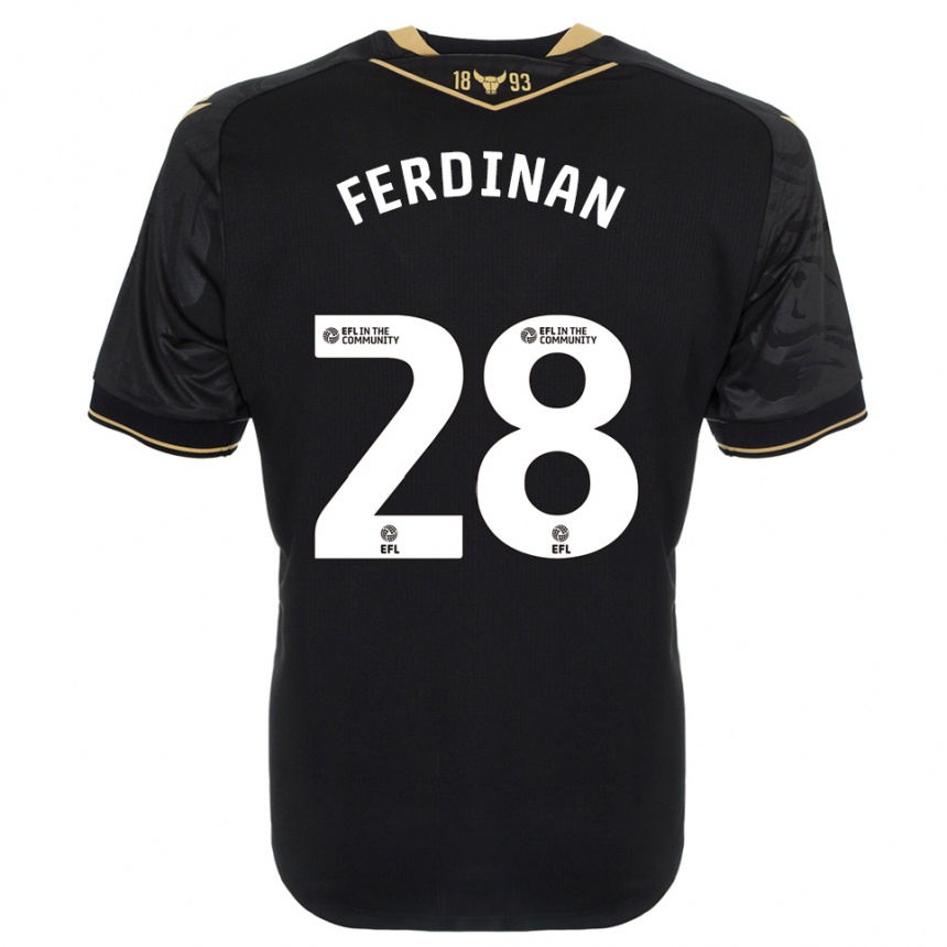 נשים כדורגל מרסלינו פרדינאן #28 שחור זהב הרחק ג'רזי 2025/26