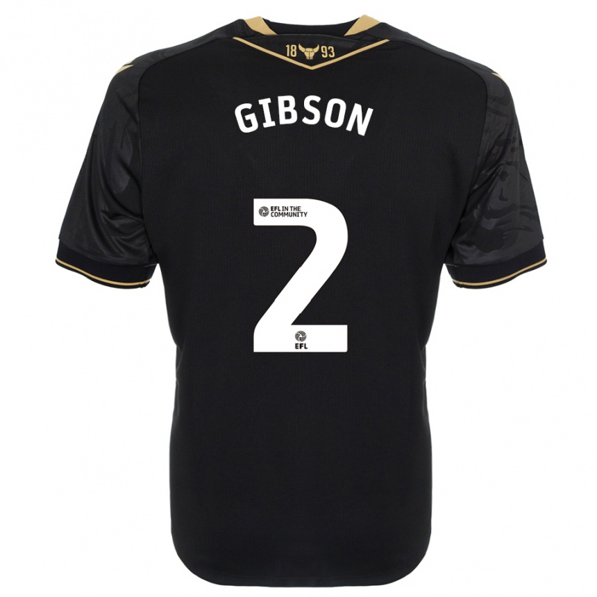 נשים כדורגל Nic Gibson #2 שחור זהב הרחק ג'רזי 2025/26