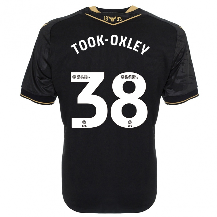 נשים כדורגל Zaide Took-Oxley #38 שחור זהב הרחק ג'רזי 2025/26