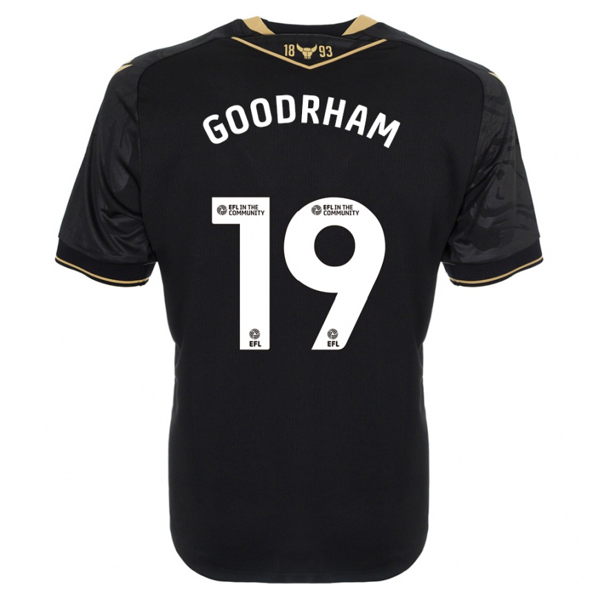 נשים כדורגל Tyler Goodrham #19 שחור זהב הרחק ג'רזי 2025/26