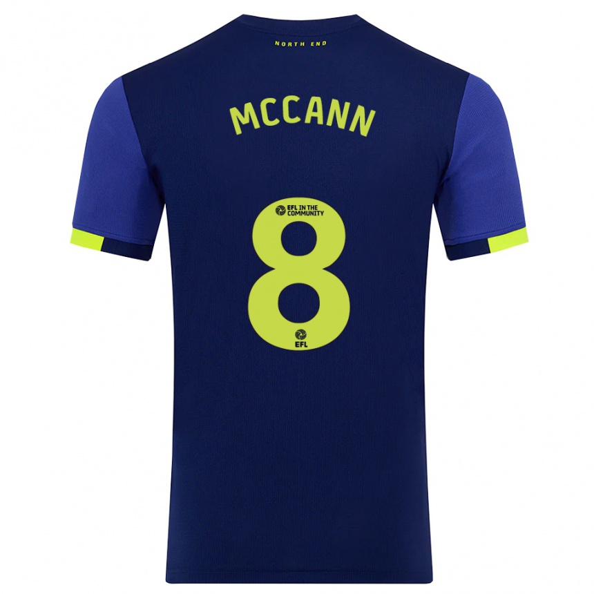 נשים כדורגל עלי מק'קאן #8 כחול נייבי צהוב הרחק ג'רזי 2025/26