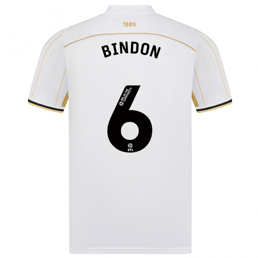נשים כדורגל טיילר בינדון #6 לבן זהב הרחק ג'רזי 2025/26