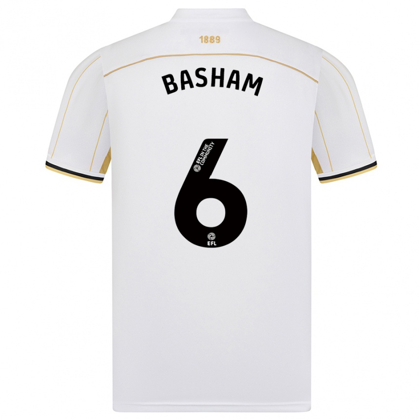 נשים כדורגל כריס באשם #6 לבן זהב הרחק ג'רזי 2025/26