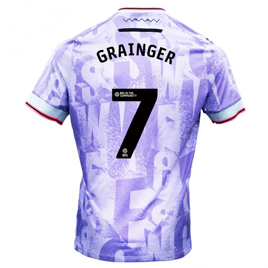 נשים כדורגל וויליאם גריינג'ר #7 לילך לבן הרחק ג'רזי 2025/26