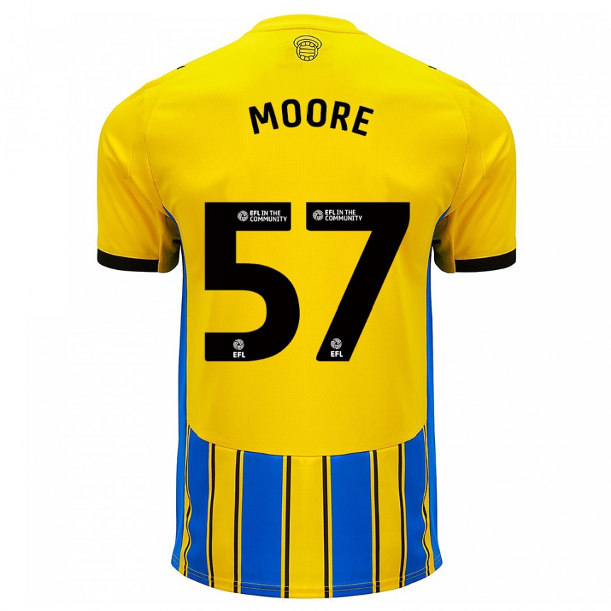 נשים כדורגל ג'יידן מור #57 כחול צהוב הרחק ג'רזי 2025/26