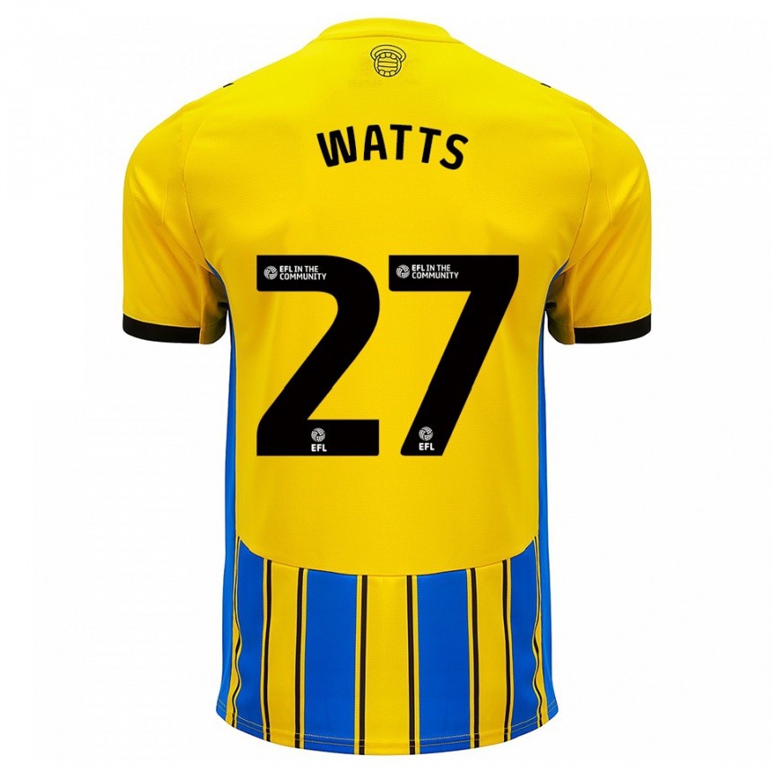 נשים כדורגל Isabel Watts #27 כחול צהוב הרחק ג'רזי 2025/26