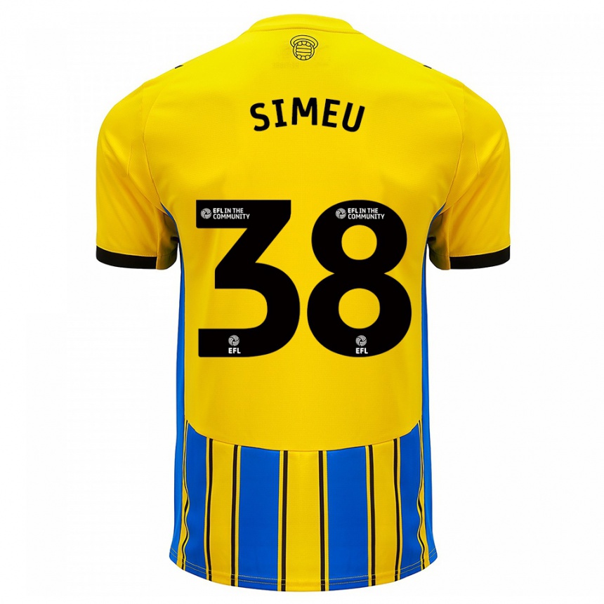 נשים כדורגל דינל סימאו #38 כחול צהוב הרחק ג'רזי 2025/26