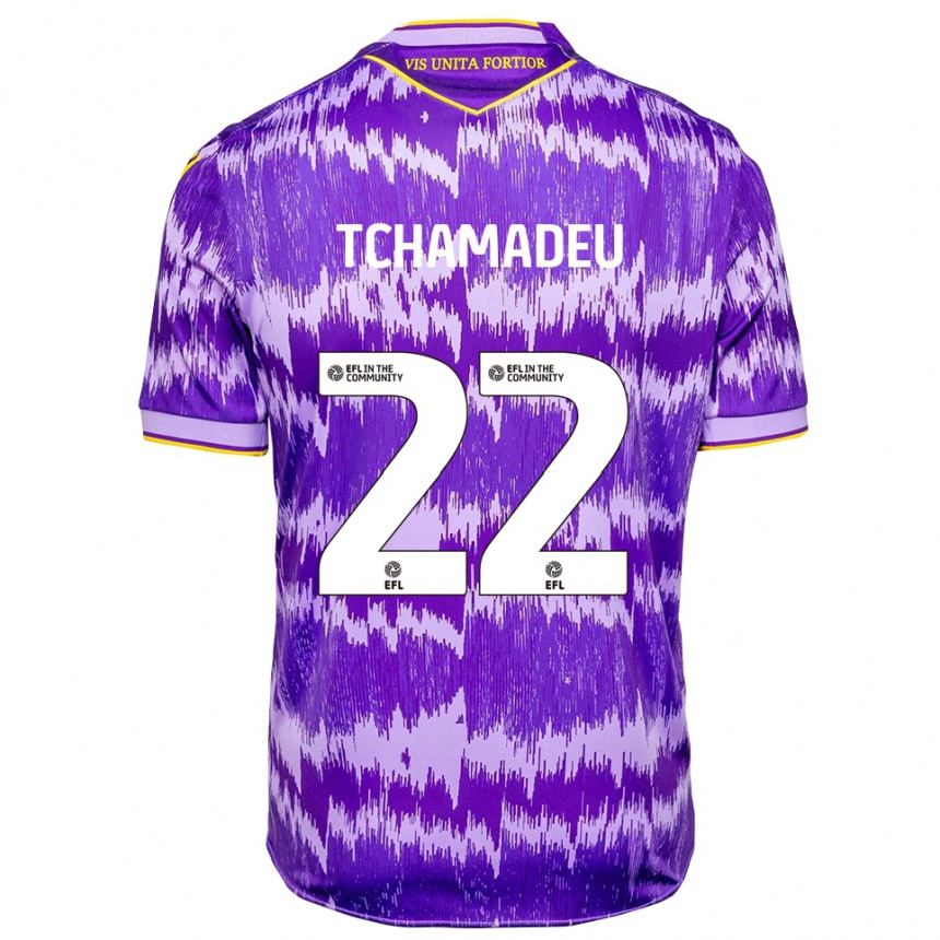 נשים כדורגל ז'וניור צ'מאדו #22 סגול צהוב הרחק ג'רזי 2025/26