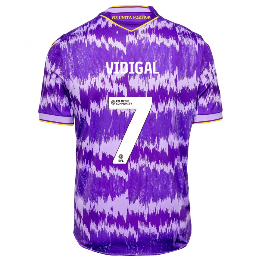 נשים כדורגל אנדרה וידיגל #7 סגול צהוב הרחק ג'רזי 2025/26