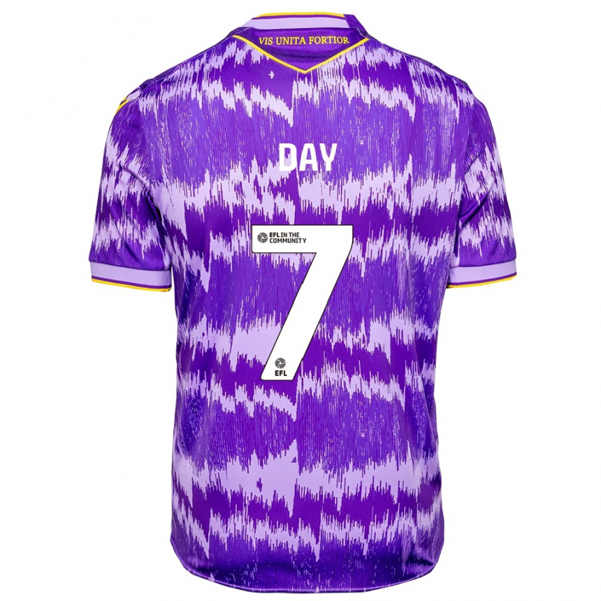 נשים כדורגל Connor Day #7 סגול צהוב הרחק ג'רזי 2025/26