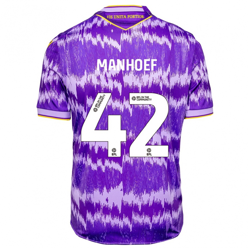 נשים כדורגל מיליון מנהוף #42 סגול צהוב הרחק ג'רזי 2025/26