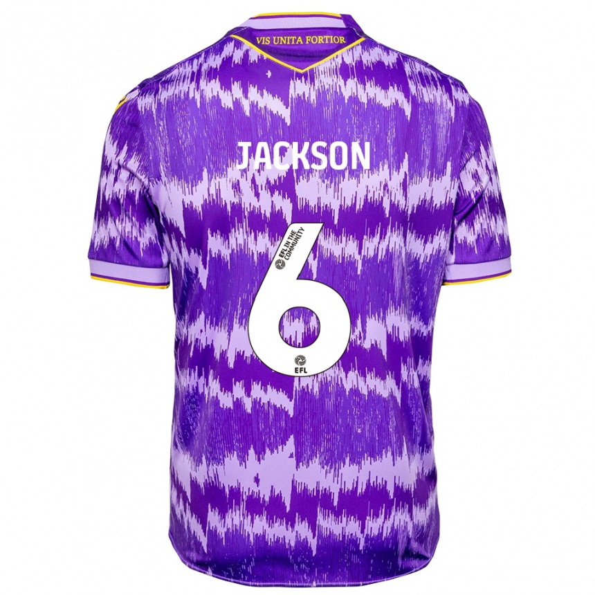 נשים כדורגל ג'קסון קלי #6 סגול צהוב הרחק ג'רזי 2025/26