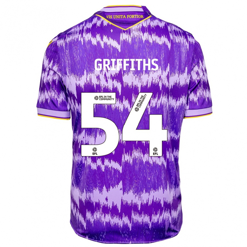 נשים כדורגל ג'ק גריפית'ס #54 סגול צהוב הרחק ג'רזי 2025/26