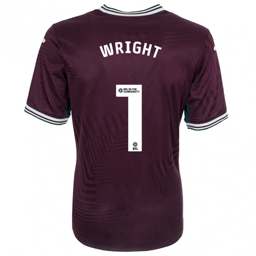 נשים כדורגל Tom Wright #1 חלודה אדום לבן הרחק ג'רזי 2025/26