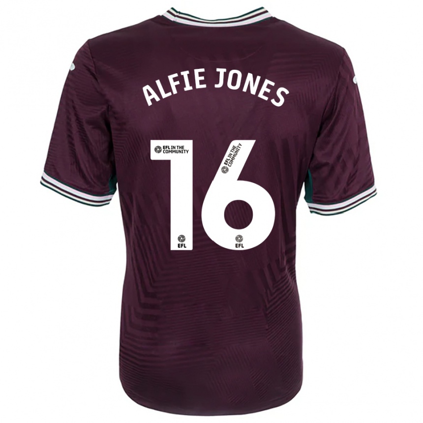 נשים כדורגל אלפי ג'ונס #16 חלודה אדום לבן הרחק ג'רזי 2025/26