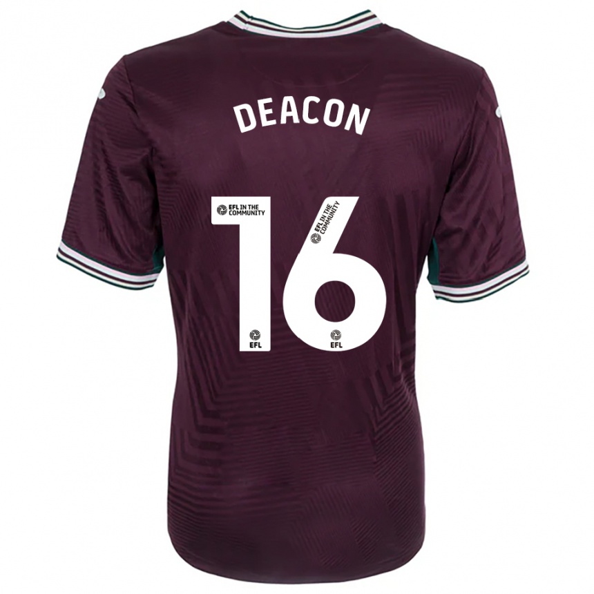 נשים כדורגל Aimee Deacon #16 חלודה אדום לבן הרחק ג'רזי 2025/26