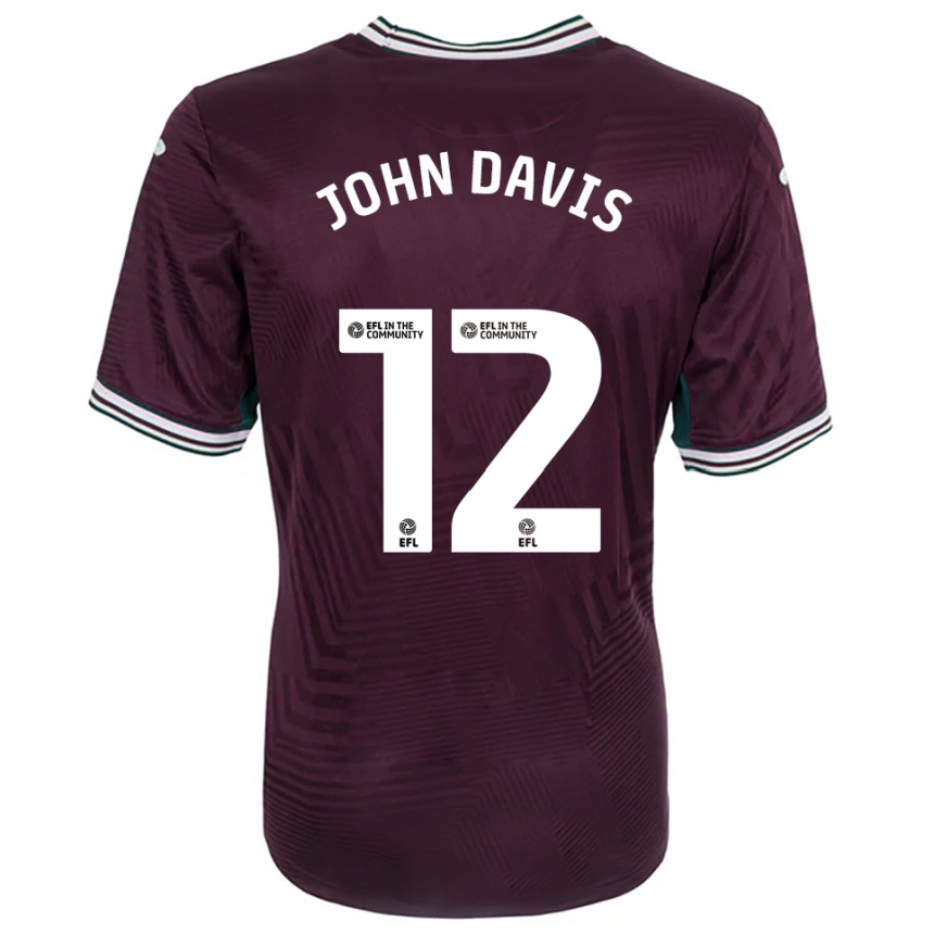 נשים כדורגל סטייסי ג'ון-דייוויס #12 חלודה אדום לבן הרחק ג'רזי 2025/26